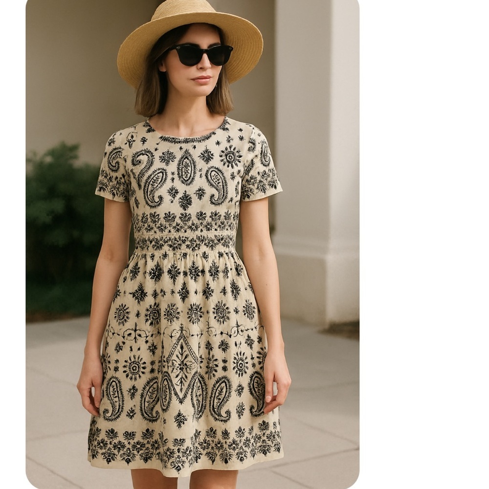 Sea New York Embroidered Eyelet Babydoll Mini Dress